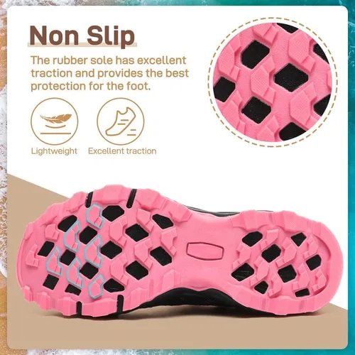 Vista 4 de ziitop Zapatos acuáticos de senderismo para mujer, de secado rápido, para deportes al aire libre