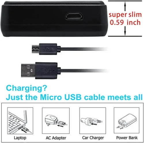 Vista 2 de Kastar Cargador USB delgado LCD para Canon BP-808 BP808 y Canon VIXIA HF G10 G20, HFM30 M31 M32 M40 M41 M300 M400, HF S10 S11 S20 S21 S30 S100 S20