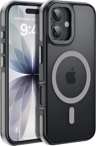 Vista 133 de Funda magnética para iPhone Air con protector de lente de cámara, protección grado militar de 10 pies, compatible con funda MagSafe Slim para iPhone