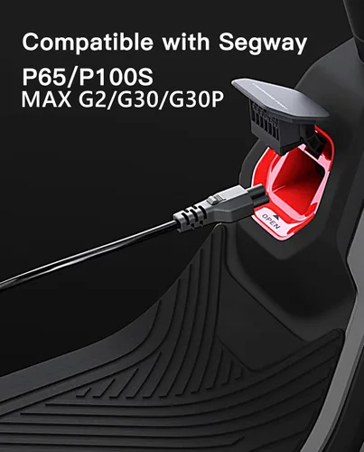 Vista 4 de Cable de carga rápida stio Compatible con Ninebot de Segway MAX G3/G2/G30/G30P/P65/P100S/F60, cable de alimentación de carga de 3 puntas, cable