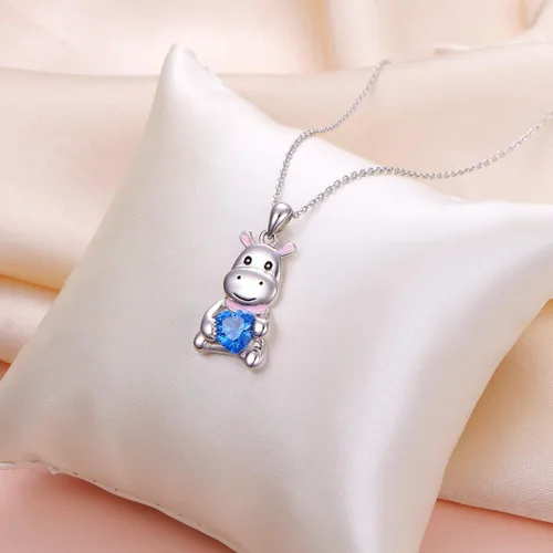 Vista 4 de Collar de plata de ley S925 con diseño de corazón de circonio cúbico, regalo para mujeres adolescentes