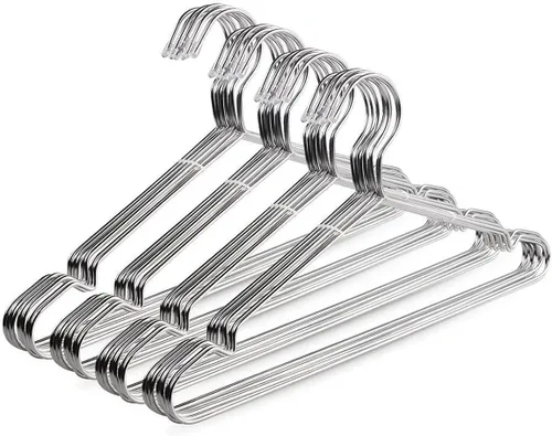 Vista 7 de TIMMY Wire perchas Pack 30 acero inoxidable fuerte metálica perchas ropa 16,5 pulgadas