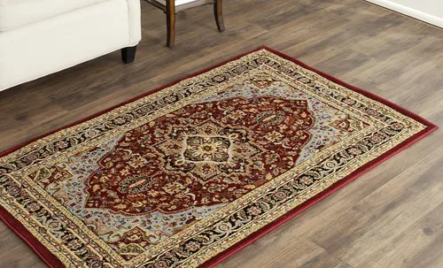 Vista 16 de SAFAVIEH Colección Lyndhurst Alfombra Decorativa - 2'3" x 4', marfil y rojo, diseño oriental tradicional, no desprende pelusa y de fácil cuidado