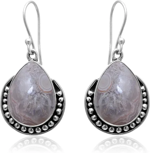 Vista 12 de Veracity Jewelry - Aretes de plata de ley con piedras preciosas para mujeres y niñas, regalo para su cumpleaños, aniversario, esposa, mamá, novia