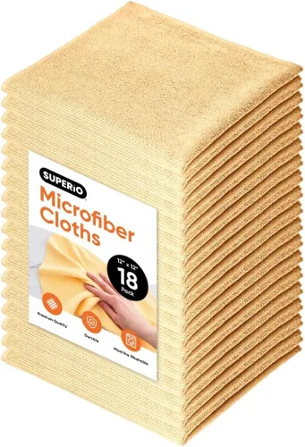 Vista 27 de Superio Microfiber Cleaning Cloths Color-Coded for Easy Organization, Ultra-Soft, Durable, Multi-Purpose Cloths for Bathroom, Kitchen, Windows