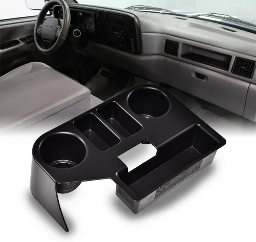 Vista 2 de G-PLUS Portavasos para consola central compatible con Dodge Ram 1500/2500/3500 1994-1997, color negro Portavasos negro