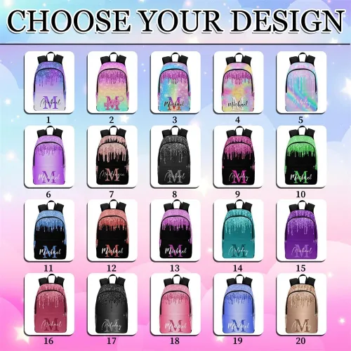 Vista 133 de Texto personalizado Elefante desgaste gafas mochila mochila mochila casual Daypack bolsa para mamá niñas, color86-4, Mochilas Daypack