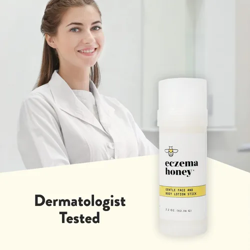 Vista 9 de ECZEMA HONEY Crema calmante para la piel, loción facial y corporal original, paquete para pieles sensibles y secas, libre de crueldad animal