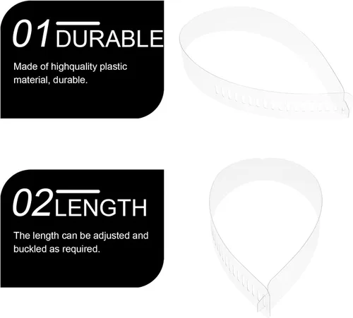 Vista 4 de VICASKY 100 piezas de soporte para cuello de camisa, soporte para cuello de camisa, soporte para cuello de camisa (transparente)