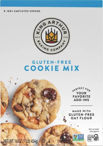 Vista 5 de King Arthur, Mezcla de galletas sin gluten, sin gluten, proyecto verificado sin OMG, certificado Kosher, sin lácteos, 16 onzas