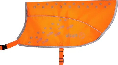 Vista 5 de Alcott Visibility - Chaleco para perro con ribete reflectante, talla S, naranja neón, APL ES SM DV NO Anaranjado Neón
