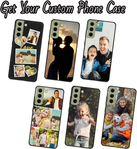 Vista 6 de Funda de teléfono personalizada para Samsung Galaxy S21 FE 5G (no compatible con Galaxy S20 FE), funda protectora suave de TPU antiarañazos, regalo