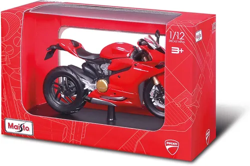 Vista 3 de Maisto Ducati 1199 Panigale Moto – Escala 1:12 – Increíblemente detallada, réplica de motocicleta coleccionable, modelo de motocicleta