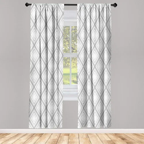 Vista 11 de Ambesonne - Cortinas amarillas para ventana, arte moderno escandinavo de escena de jardín con flores de tulipán y mariposas bailando, juego de 2