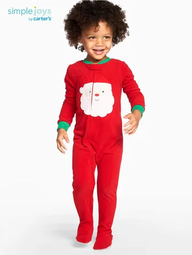 Vista 2 de Simple Joys by Carters Pijama unisex de forro polar resistente al fuego para niños paquete de 2