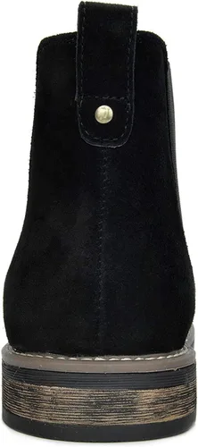 Vista 5 de Bruno Marc - Botines tipo Chelsea de gamuza y piel para hombre