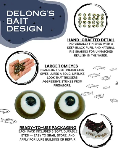 Vista 2 de DELONG LURES - Señuelos de plástico suave para insectos y insectos para pesca de panfish, Bluegill y hielo