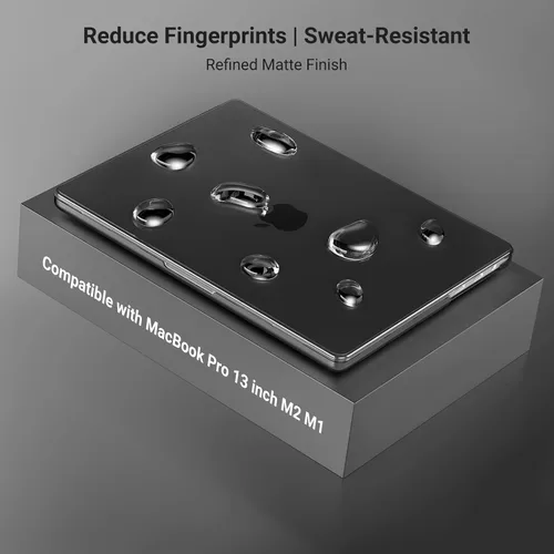 Vista 3 de MOSISO - Funda rígida de plástico para proteger la pantalla de MacBook Pro de 13 pulgadas, Negro