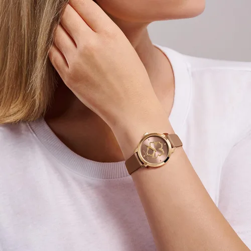 Vista 4 de Ted Baker Señoras Marrón Claro Cuero Vegano Correa Reloj (Modelo BKPFLS3049I), Marrón, Moderno