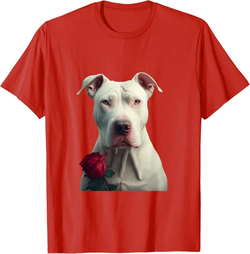 Vista 63 de Dogo Argentino Valentines Day Camiseta, Negro