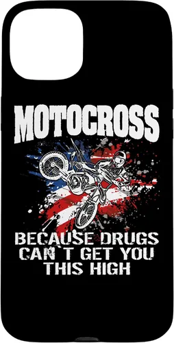 Vista 9 de Motocross Dirtbike MX Motorcycle Us Flag Case para iPhone 17