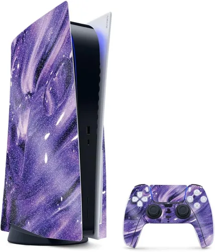 Vista 76 de MightySkins - Skin para juegos con purpurina brillante para PS5 y PlayStation 5, ágata amatista, acabado duradero con purpurina de alto brillo