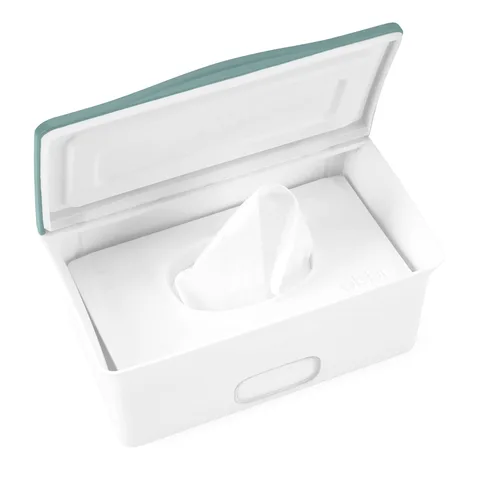 Vista 10 de Dispensador de toallitas para bebé Ubbi, estuche de toallitas para bebé, porta toallitas para bebé con placa ponderada, mantiene las toallitas