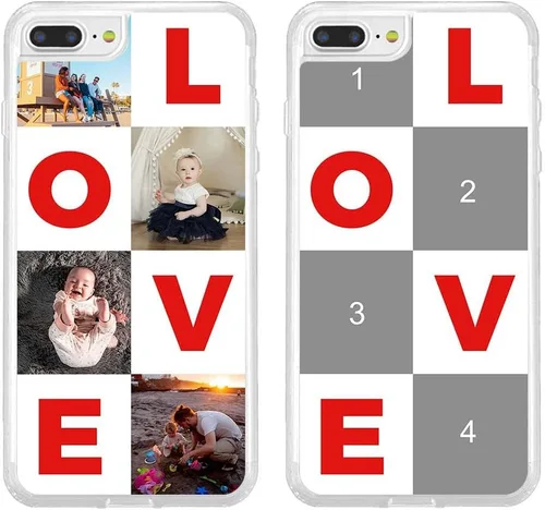 Vista 341 de Funda de teléfono personalizada para Apple iPhone 8 Plus iPhone 7 Plus, personalizada con foto, imagen, texto, imagen, diseño de imagen