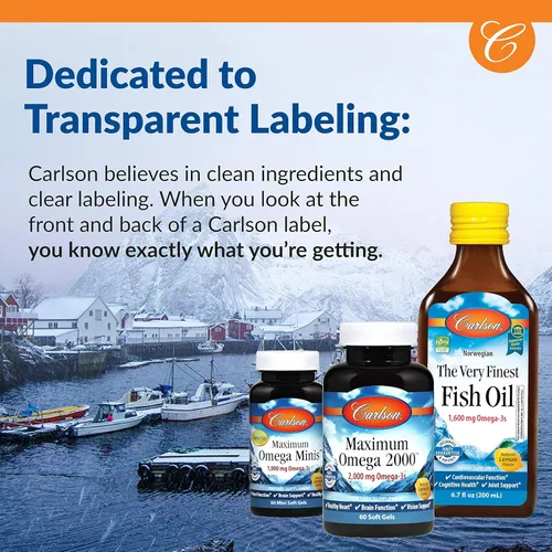 Vista 8 de Carlson - Gemas completas Omega-3-6-9, capturadas en la naturaleza, de origen sostenible, salud cardíaca, función articular y apoyo inmunológico, 90