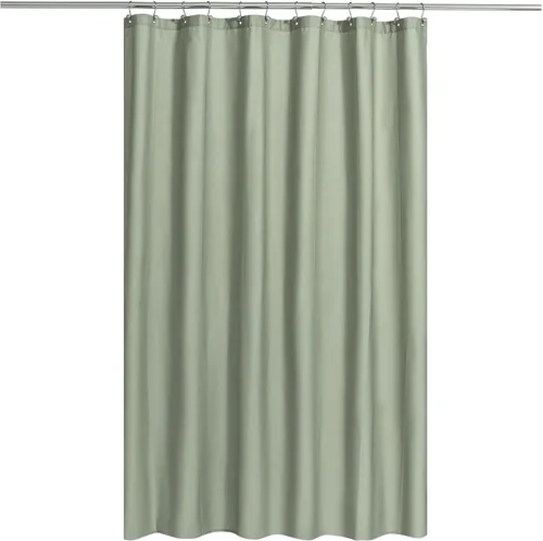 Vista 28 de N&Y Home Cortina o forro de tela para ducha, lavable a máquina, estrecho, negro, de 36 x 72 pulgadas Hotel Quality, Bottom Magnets, Washable
