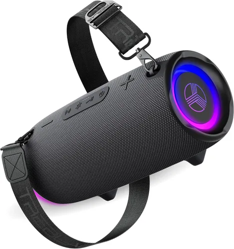 Vista 12 de TREBLAB Altavoz inalámbrico ultra fuerte, sonido estéreo de 60 W con graves profundos, tiempo de reproducción de 20 horas, banco de energía