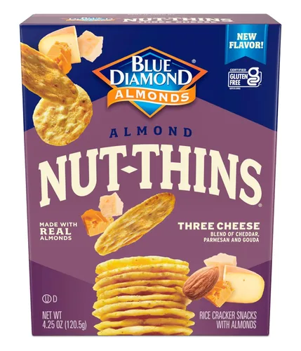 Vista 11 de Blue Diamond Almendras, Galletas Pecan delgadas sin gluten, crujientes, perfectas para bocadillos, 4.25 oz