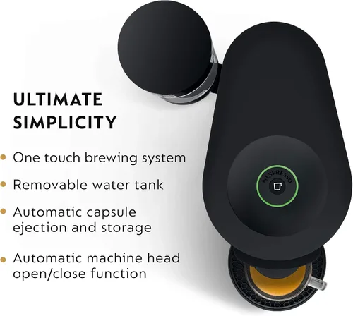 Vista 4 de Nespresso Vertuo Plus Deluxe Cafetera y Máquina de Espresso por De'Longhi, Negro Mate