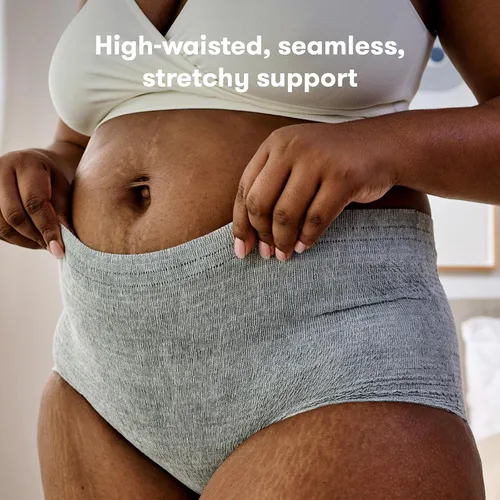 Vista 2 de Frida Mom Women's Postpartum Underwear for C-Section Recovery, Disposable High Waist, Seamless with Stretchy Support, Postpartum Essentials