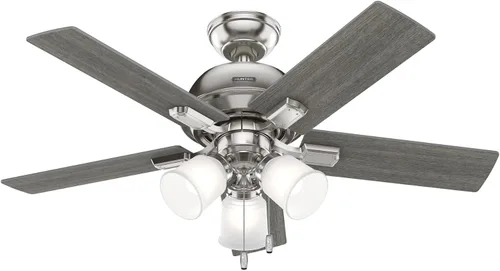 Vista 10 de Hunter Ventilador de techo interior de 44 pulgadas con luces LED, ventilador de techo con cadena de tracción, para dormitorio o sala de estar