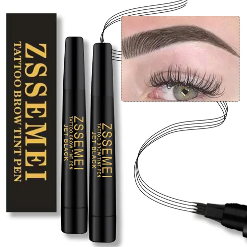 Vista 9 de Lápiz de cejas impermeable para mujer, lápiz de cejas de tatuaje de microblading, de larga duración todo el día, crea un aspecto natural