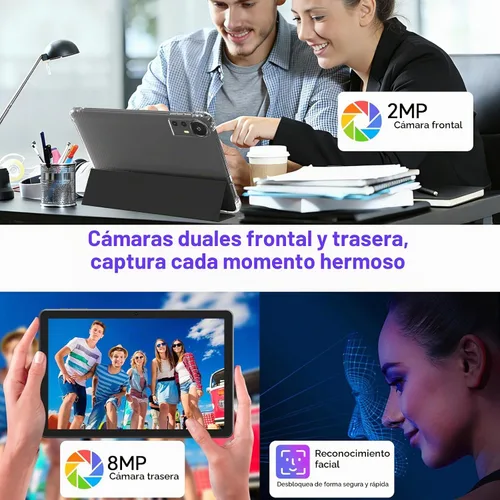 Vista 2 de DIGITHINK Tablet PC de 128 GB 10 pulgadas Android 16.0, tabletas Android, DDR4 4 GB RAM+16GB Extend 20GB ROM 128GB Memoria 2MP+8MP Dual Camera Negro