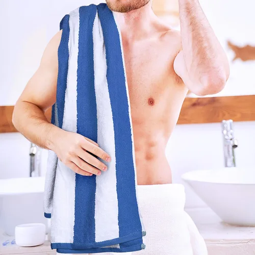 Vista 5 de Utopia Towels Paquete de 2 toallas de playa de gran tamaño, 35 x 70 pulgadas, 100% algodón hilado en anillo, altamente absorbentes, súper suaves
