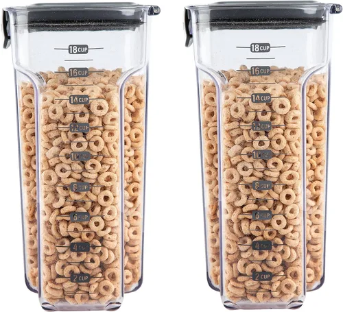 Vista 17 de Progressive International ProKeeper+ Juego de recipientes herméticos de plástico transparente para organización de la cocina del panadero