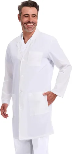 Vista 3 de Dickies 83403 - Abrigo de laboratorio unisex con cierre frontal de botón de 40 pulgadas para hombre y mujer, con 3 bolsillos, 83403