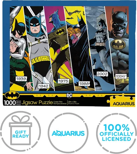 Vista 7 de AQUARIUS DC Batman Timeline Puzzle (rompecabezas de 1000 piezas) – Mercancía y coleccionables con licencia oficial de DC Comics – Sin