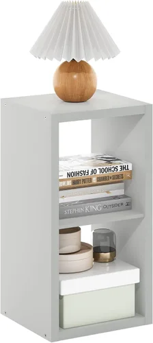 Vista 29 de Furinno Estantería para cubículos, estantería apilable, organizador de almacenamiento en cubos con parte trasera abierta, extragruesa, 15.8 x 15.8 x