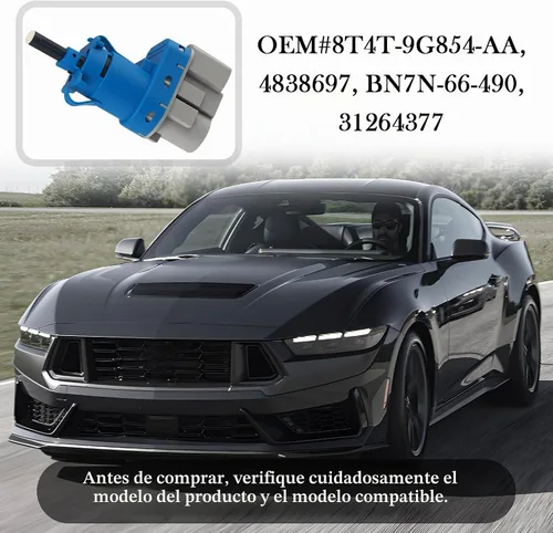 Vista 5 de Interruptor de luz de freno de automóvil OEM 4838697, interruptor de freno de 4 pines compatible con Mercury/Ford/Mazda/Lincoln, accesorios