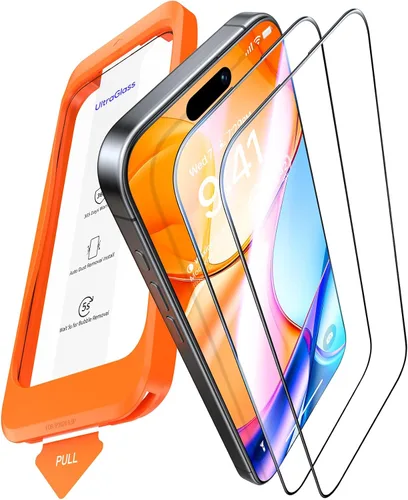 Vista 13 de UltraGlass TOP 9H+ Armor - Protector de pantalla para iPhone 15 Pro Max [NO.1 grado militar inastillable], protector de pantalla de vidrio templado