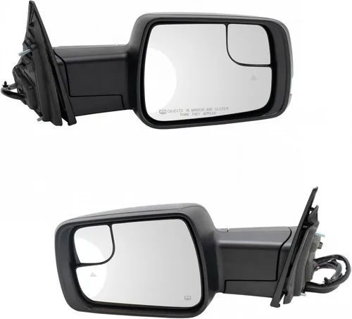 Vista 133 de TRQ Conjunto de 2 piezas de espejo lateral para conductor y pasajero, ajuste eléctrico, sin calefacción, sin memoria, color negro, compatible