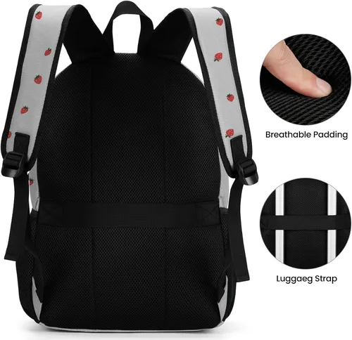 Vista 22 de BIKROD P28 - Mochila para portátil de 15.6 pulgadas, Beige, Moderno