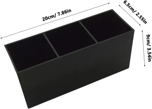 Vista 2 de Slot Acrylic Makeup Brush Organizer for Desktop Stylish Cosmetics Holder for Brushes Eyeliners and Accessories Compact and Sturdy Design for Vanity