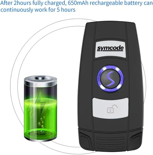 Vista 6 de Mini 2D portátil Bluetooth escáner de código de barras inalámbrico 2.4G y USB con cable 3 en 1 escáner de código de barras portátil USB QR Escáner