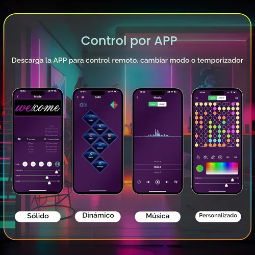 Vista 3 de Cuerda de luces LED, tira de luces LED de neón de 9.84 pies con luminosa de 360 grados, 5 V USB flexible IP67, impermeable, sincronización