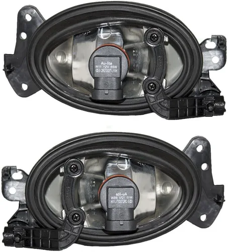 Vista 3 de Par de luces antiniebla para parachoques delantero con bombillas halógenas 9006 para Mercedes Benz CLK E ML Class, se adapta a OE 1698201656